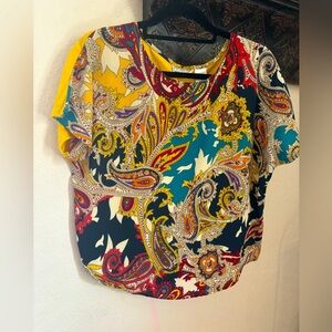 New direction multi color blouse medium